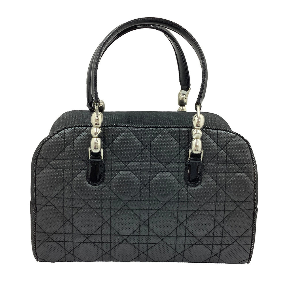 DIOR Maris Pearl Boston Bag Cannage BlacHandbag